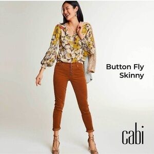 Cabi Button Fly Skinny cords